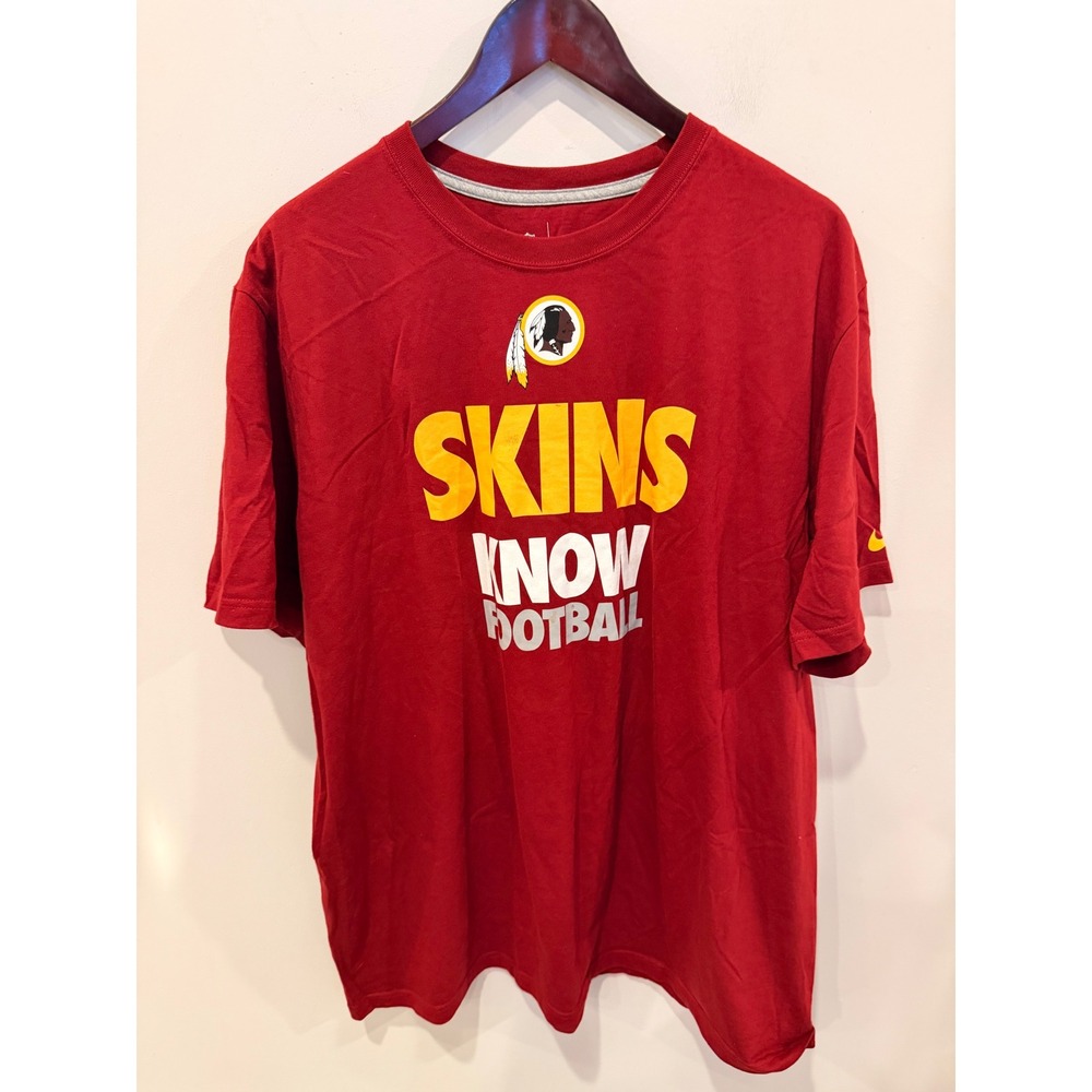 Nike NFL Washington Redskins Skins Know Football T-Shirt Red XXL Mens Vintage
